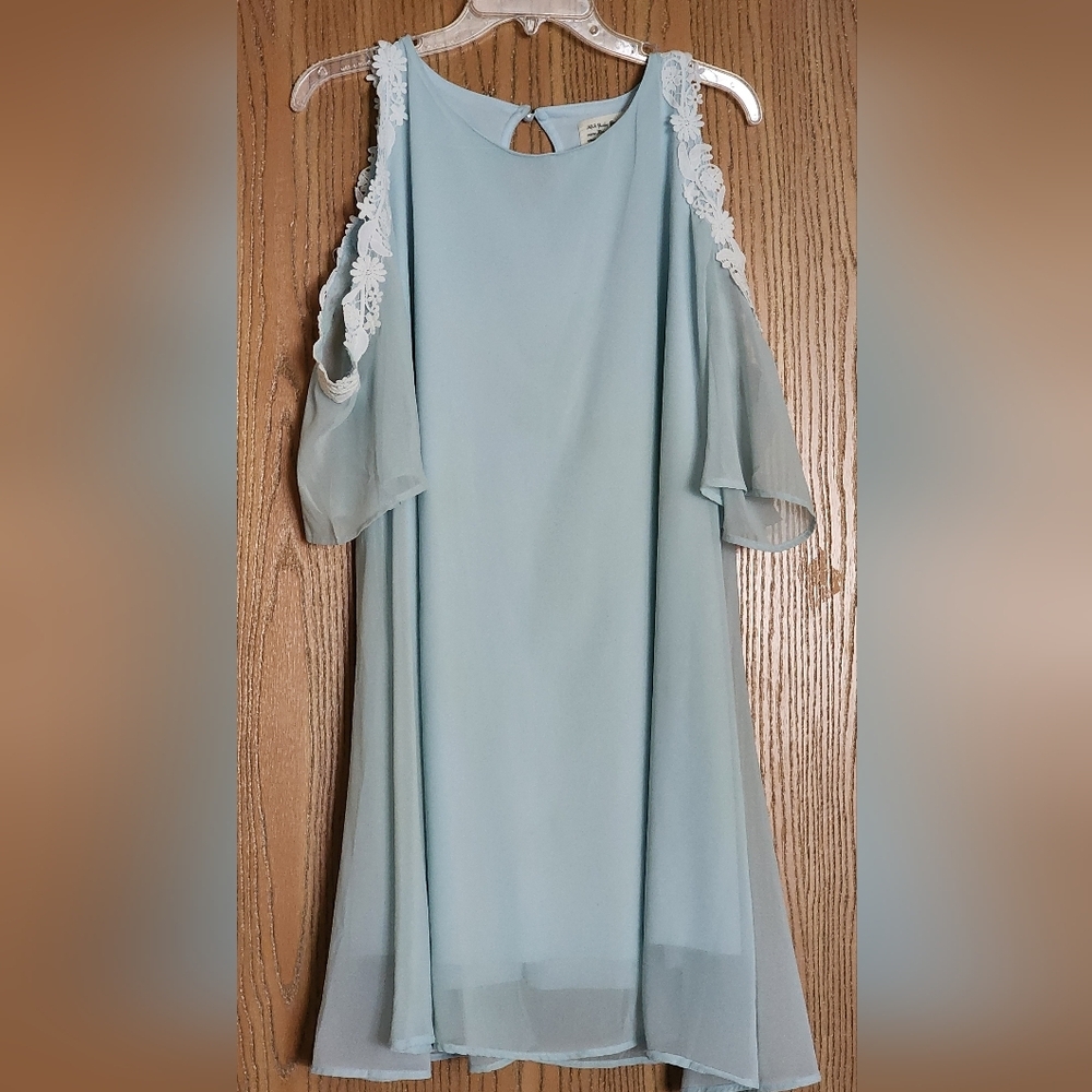 Vintage ASA Fashion Group Light Blue Baby Doll Lingerie Dress/Lace Detail Sz 2XL